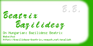 beatrix bazilidesz business card